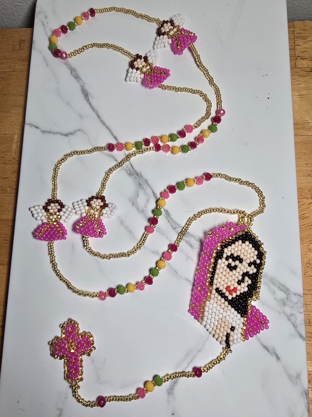 Huichol Beaded Necklace Rosary